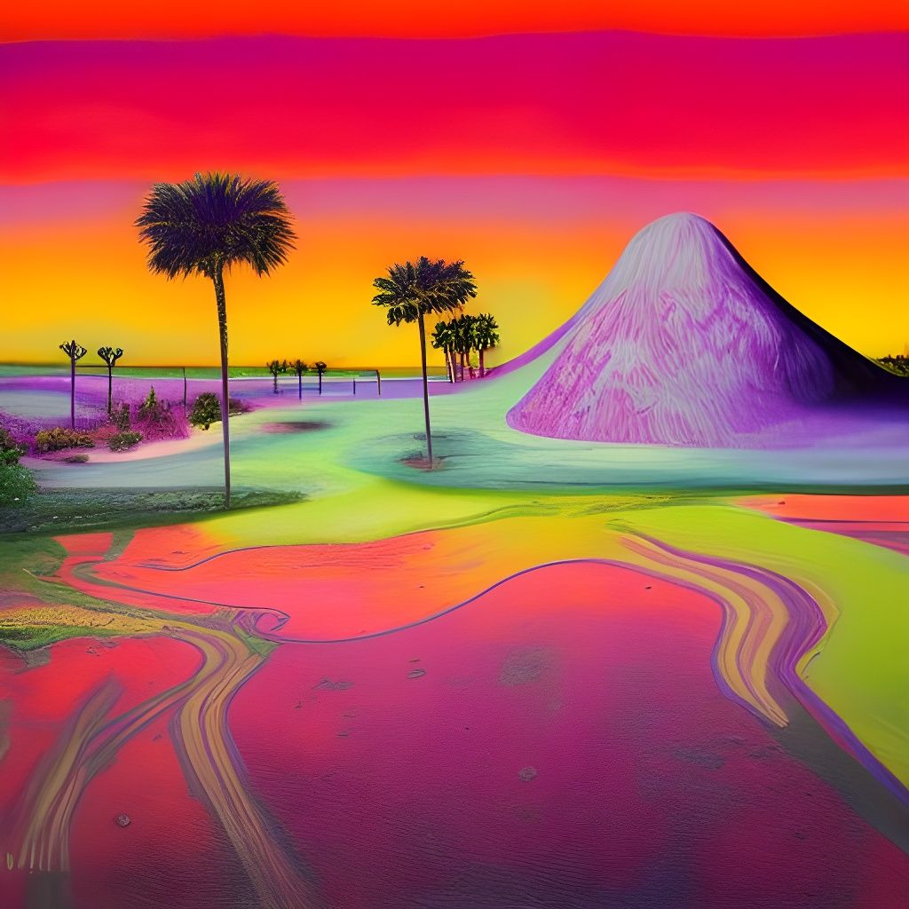 Abstract Landscape Artwork in Contemporary Style