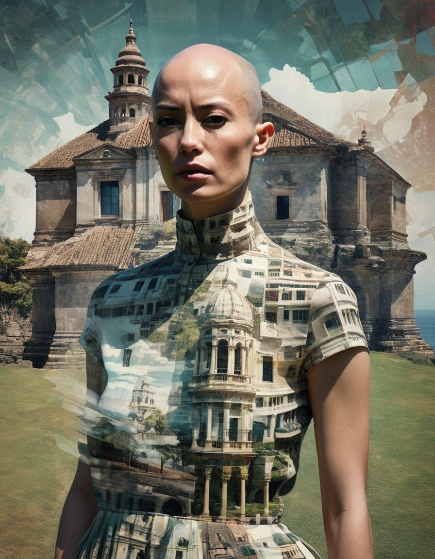 Crazed Multiple Exposure - Another Bald Singer in Nusa Penida