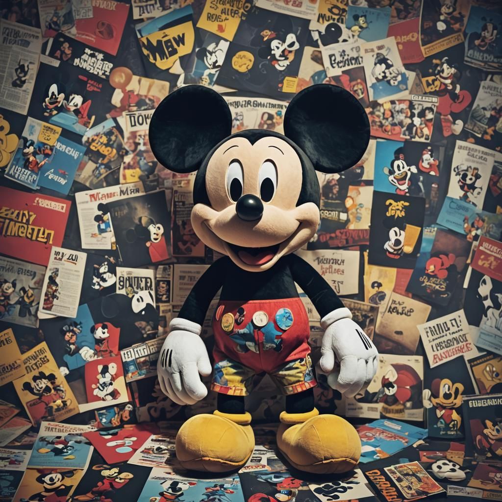 Disney Toys Magazine Cover with Plush Mickey Mouse