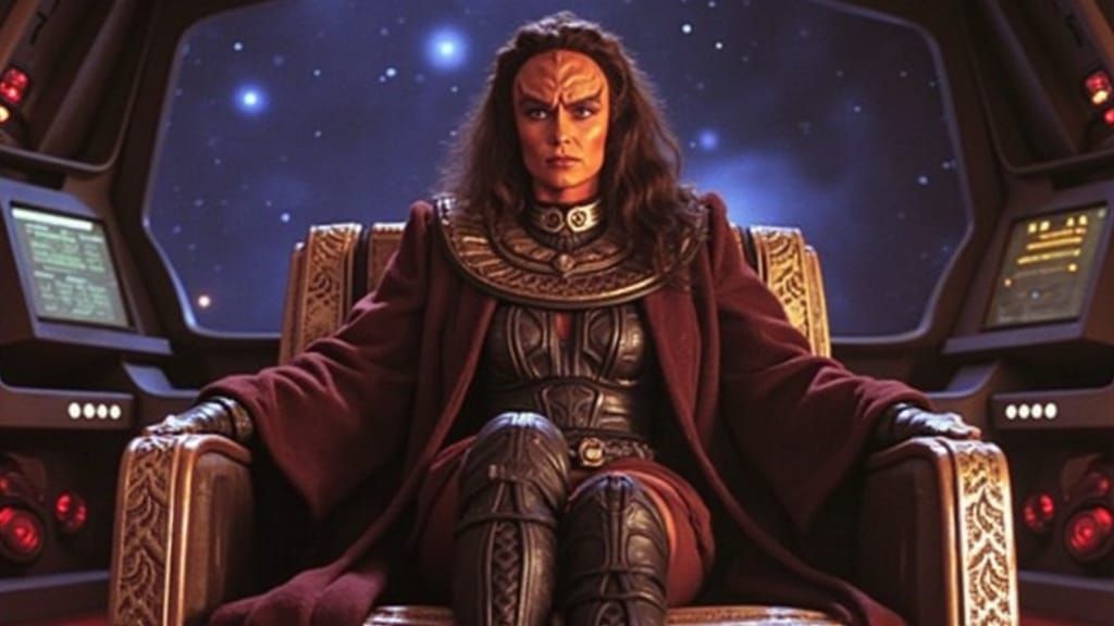 Klingon Female Captain in Imperial Regalia