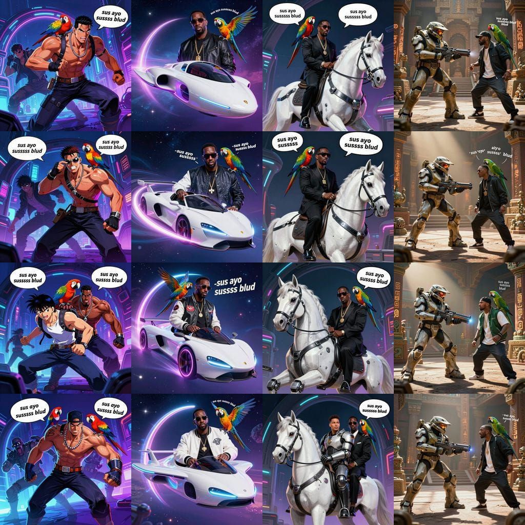 John Arc Raider Confronts Rapper P Diddy in Digital Art