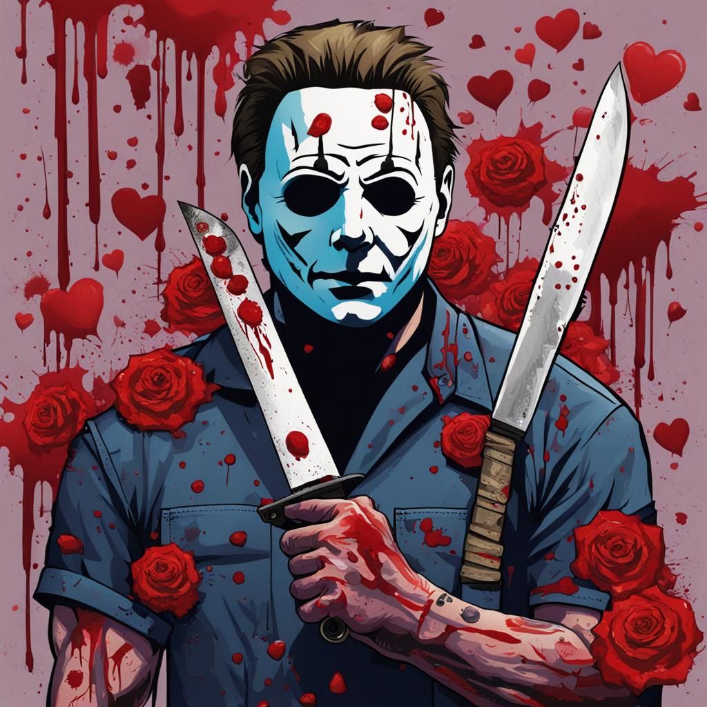 Menacing Michael Myers Figure with Knife