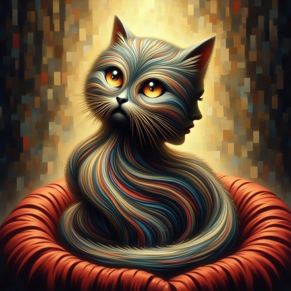 Enigmatic Cat in Golden Light