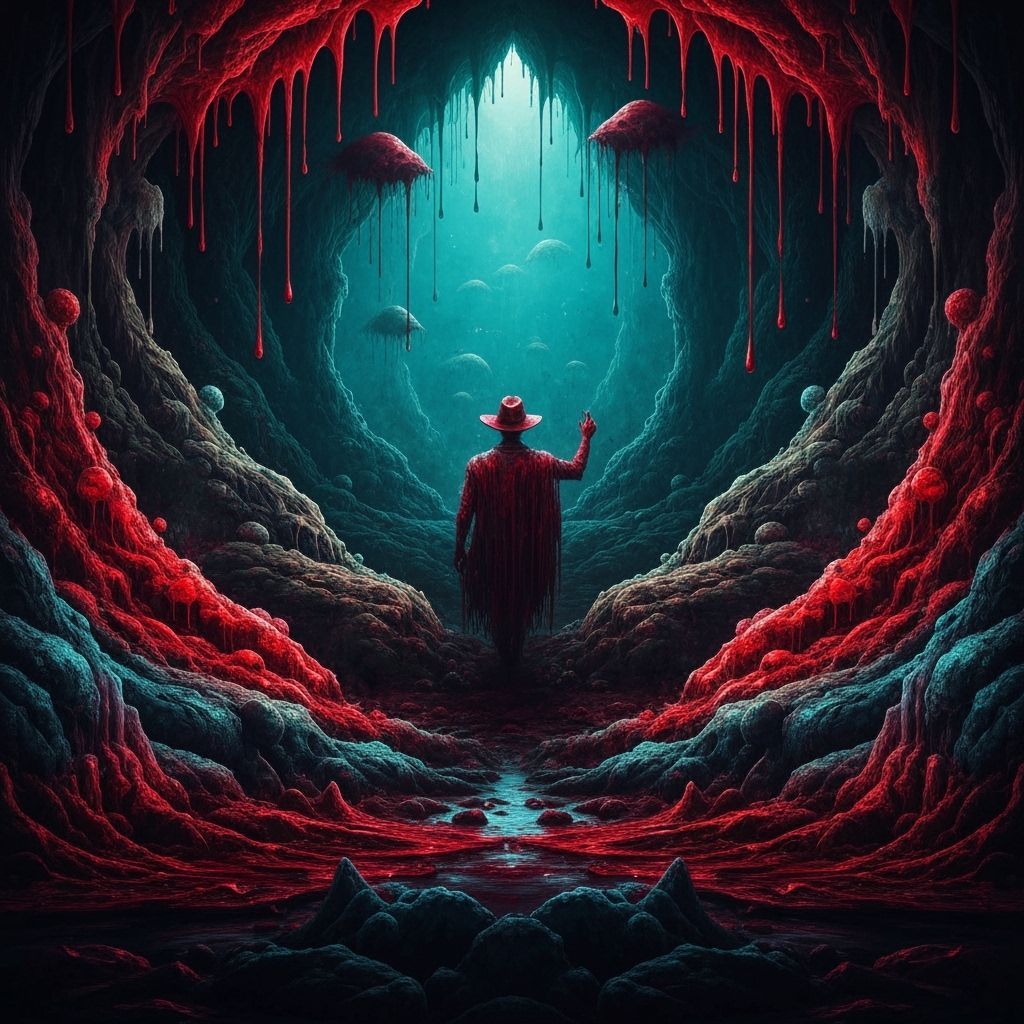 Dark Bloody Christmas Halloween Scene