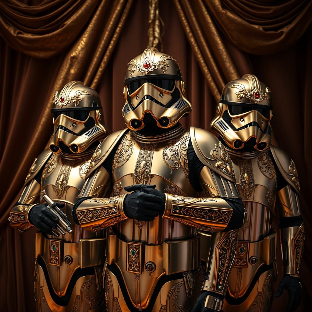 Luxurious Art Deco Stormtroopers in Velvet and Gold