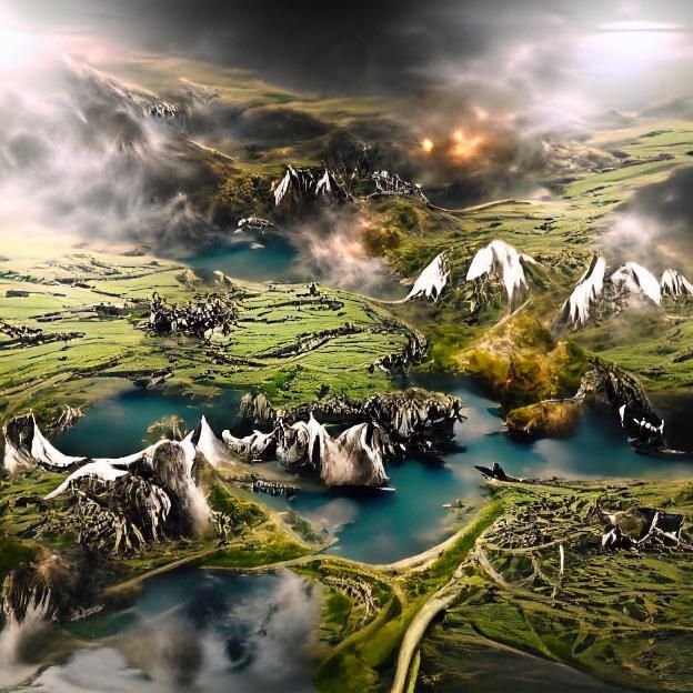 Detailed 8K Map of Middle Earth
