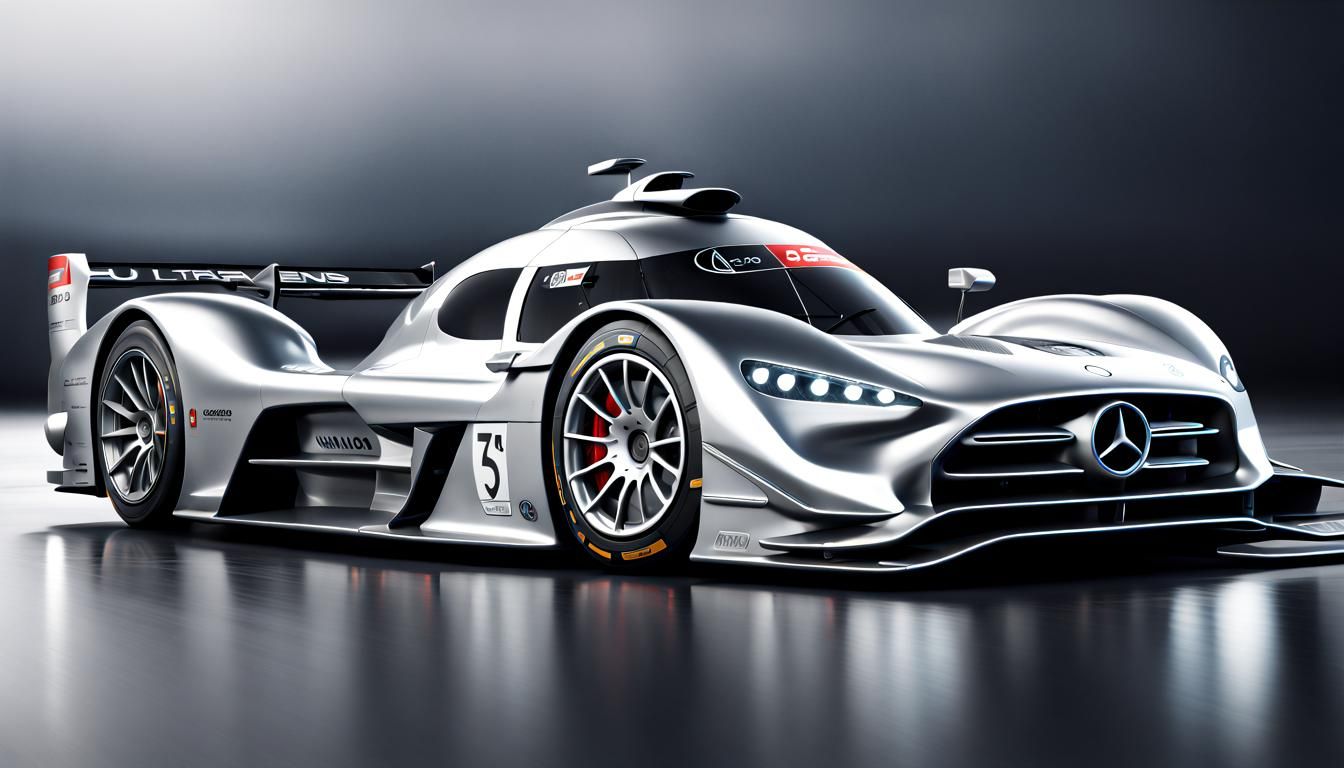 Silver Le Mans Hypercar with Crazy Aero in 8K