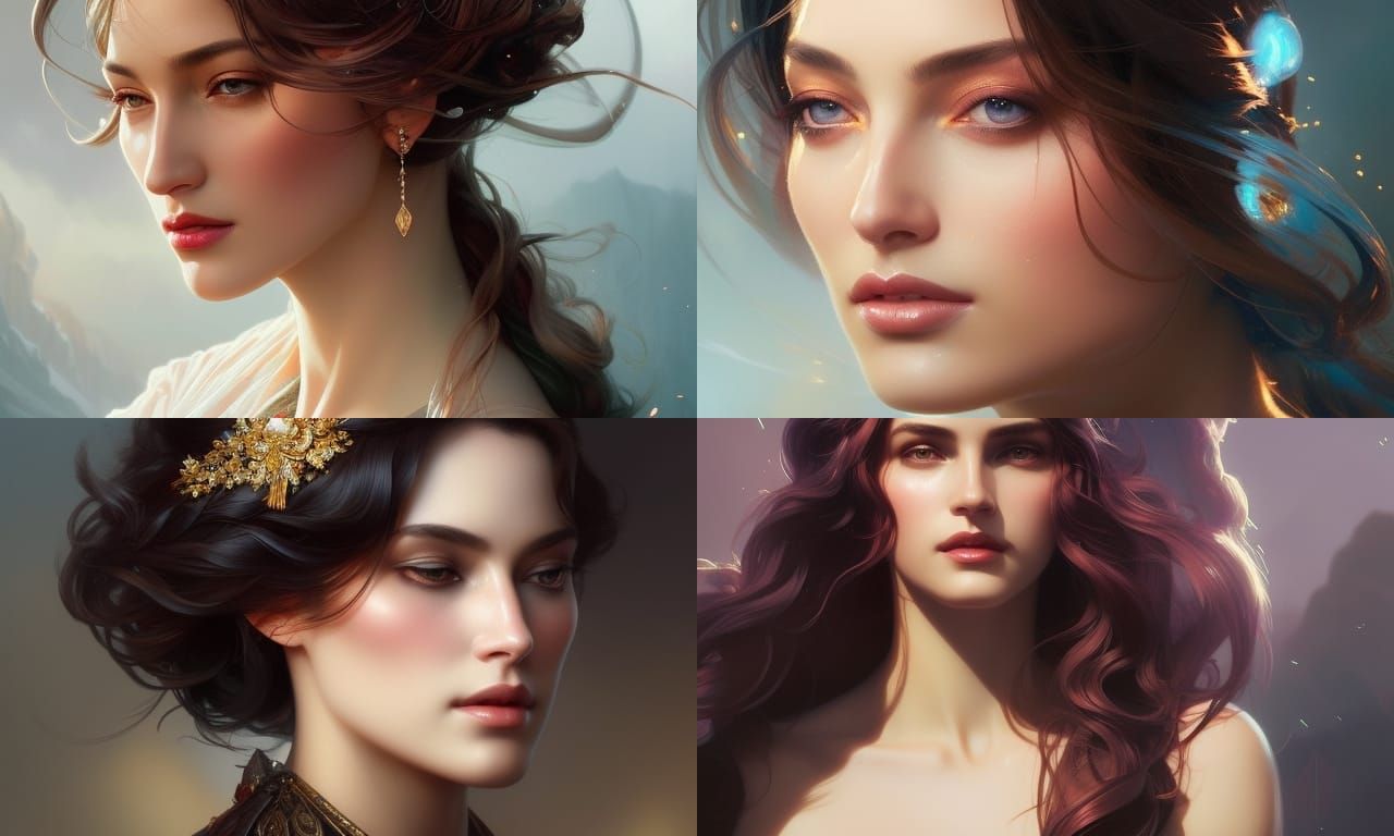 Hyperdetailed Portrait of the Most Beautiful Woman