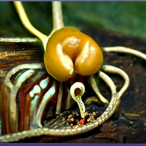 Germinating Seed in Oil Painting Style