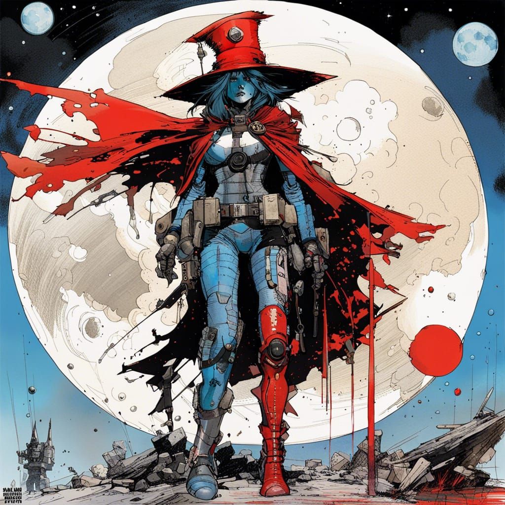 Gothic Mechwarrior Witch in Space Universe