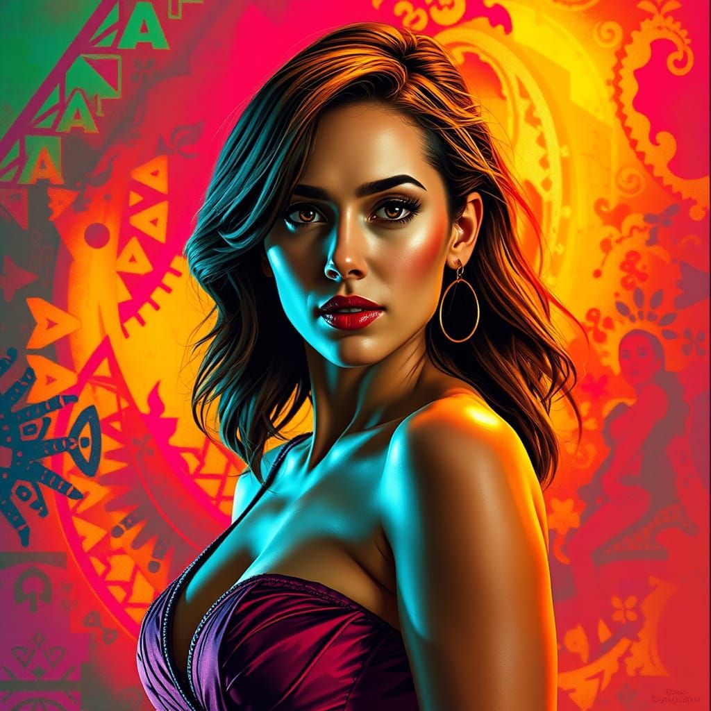 Elegant Celestial Beauty in Hyperrealistic Style