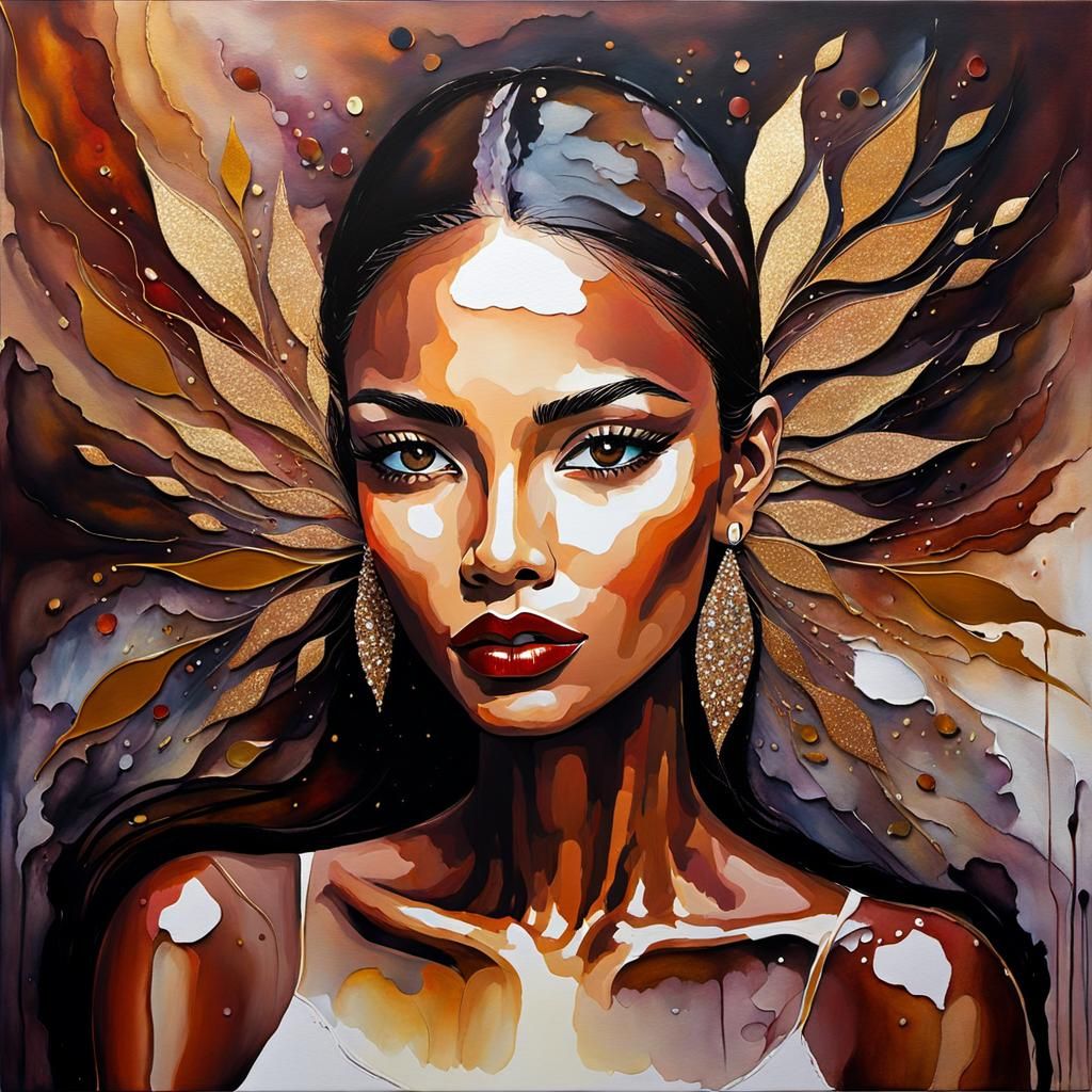 Abstract Portrait of a Woman, Impressionist Style