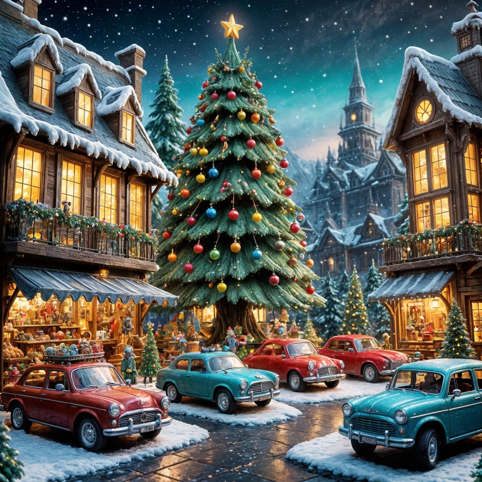 Epic Christmas Eve Scene in Stunning Photorealistic Digital...