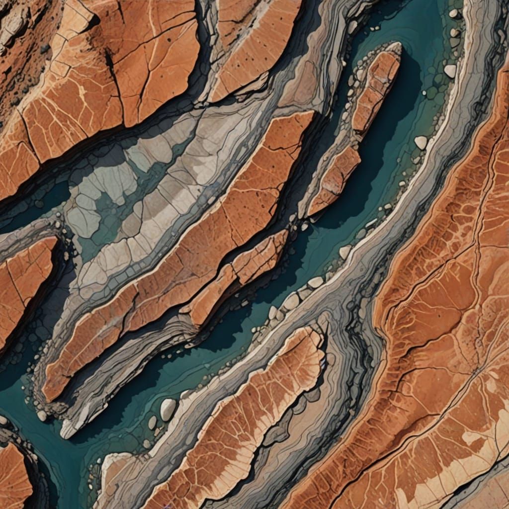 Abstract Geological Formation Art