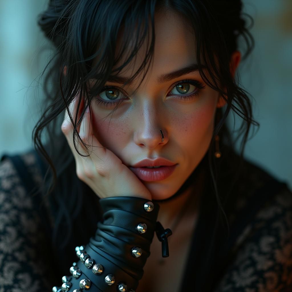 Introspective Punk Woman in Unreal Engine 5