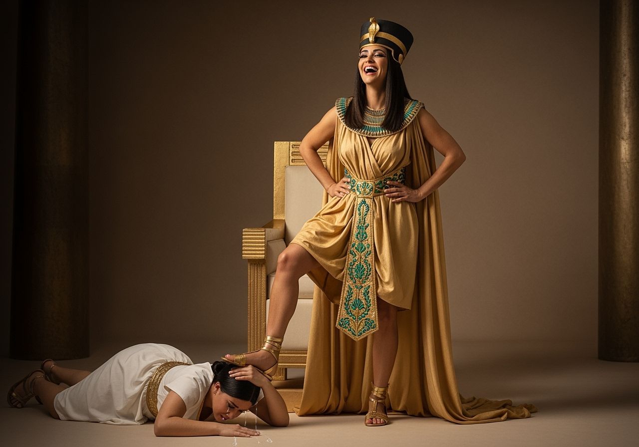 Egyptian Queen in Throne Room: Professional Photography