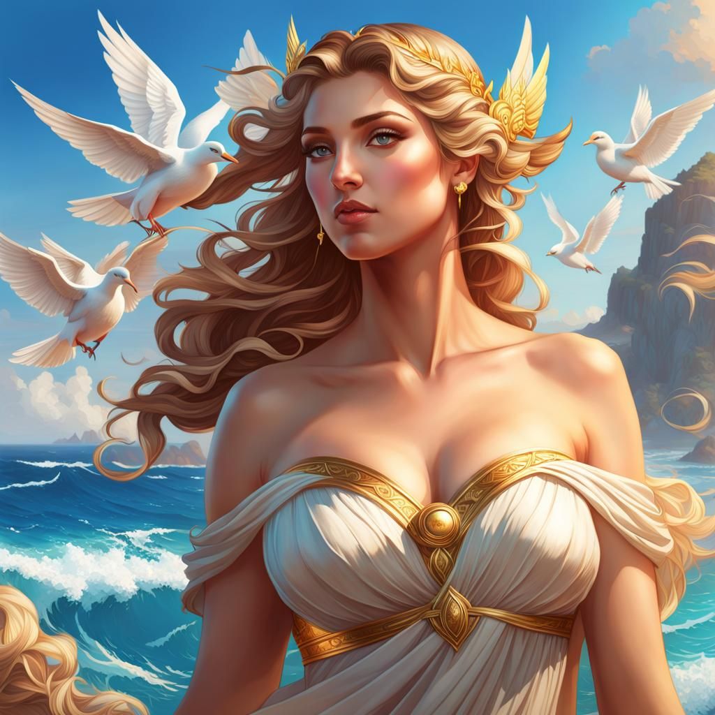 Aphrodite: A Hyperdetailed Greek Goddess Portrait