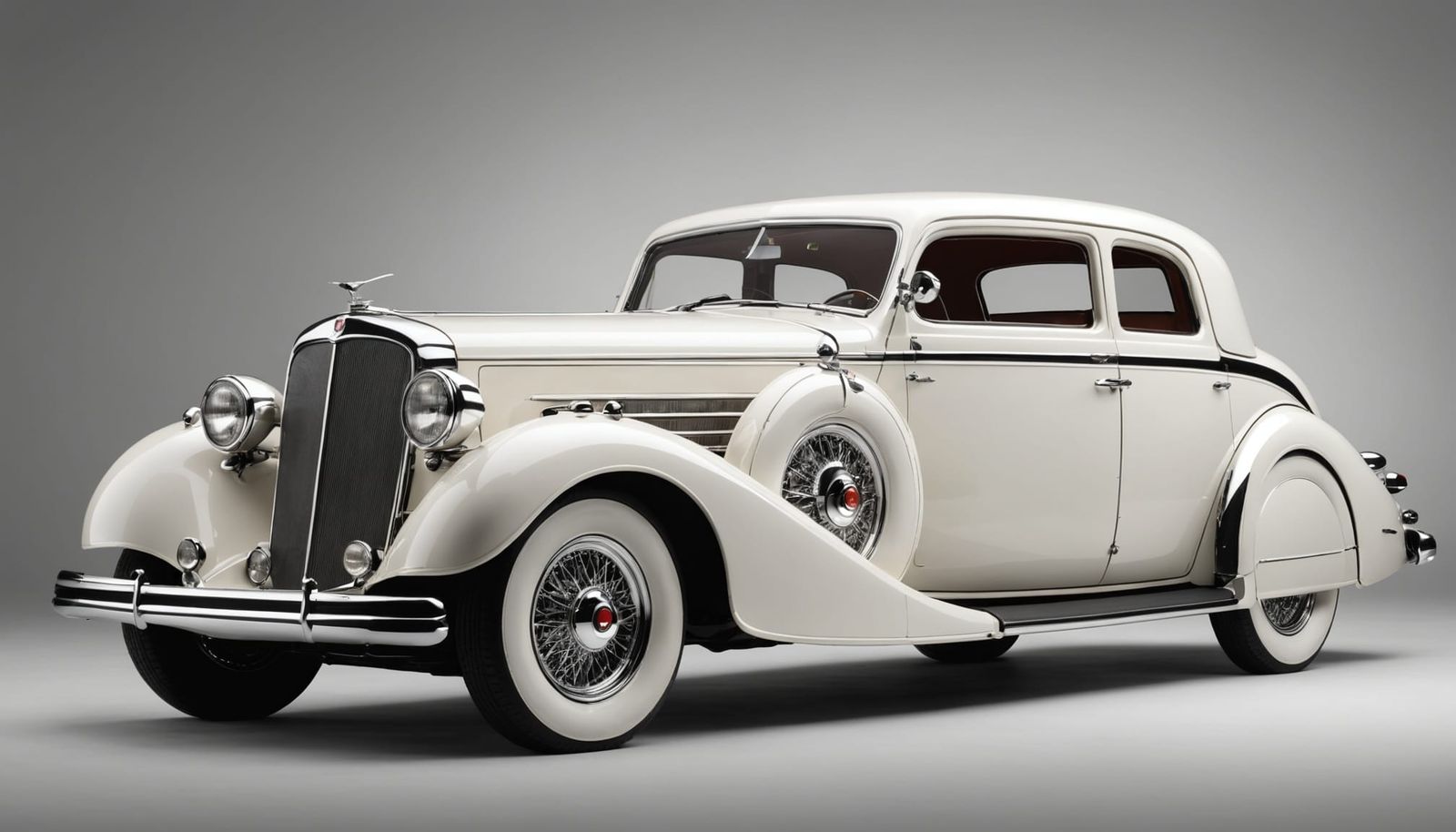 Vintage American Luxury Coupe Car in a Sleek Studio Setting