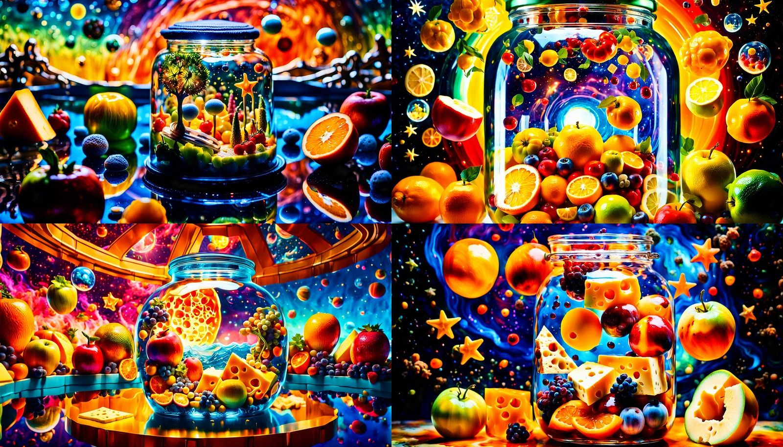 Edible Universe Art Installation in a Jar
