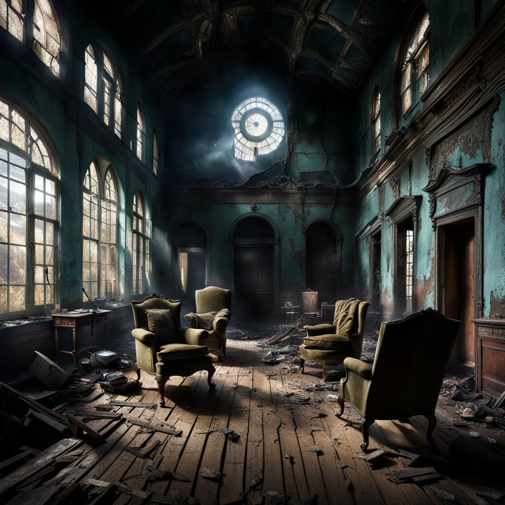Detailed Asylum Ward: A Digital Matte Painting