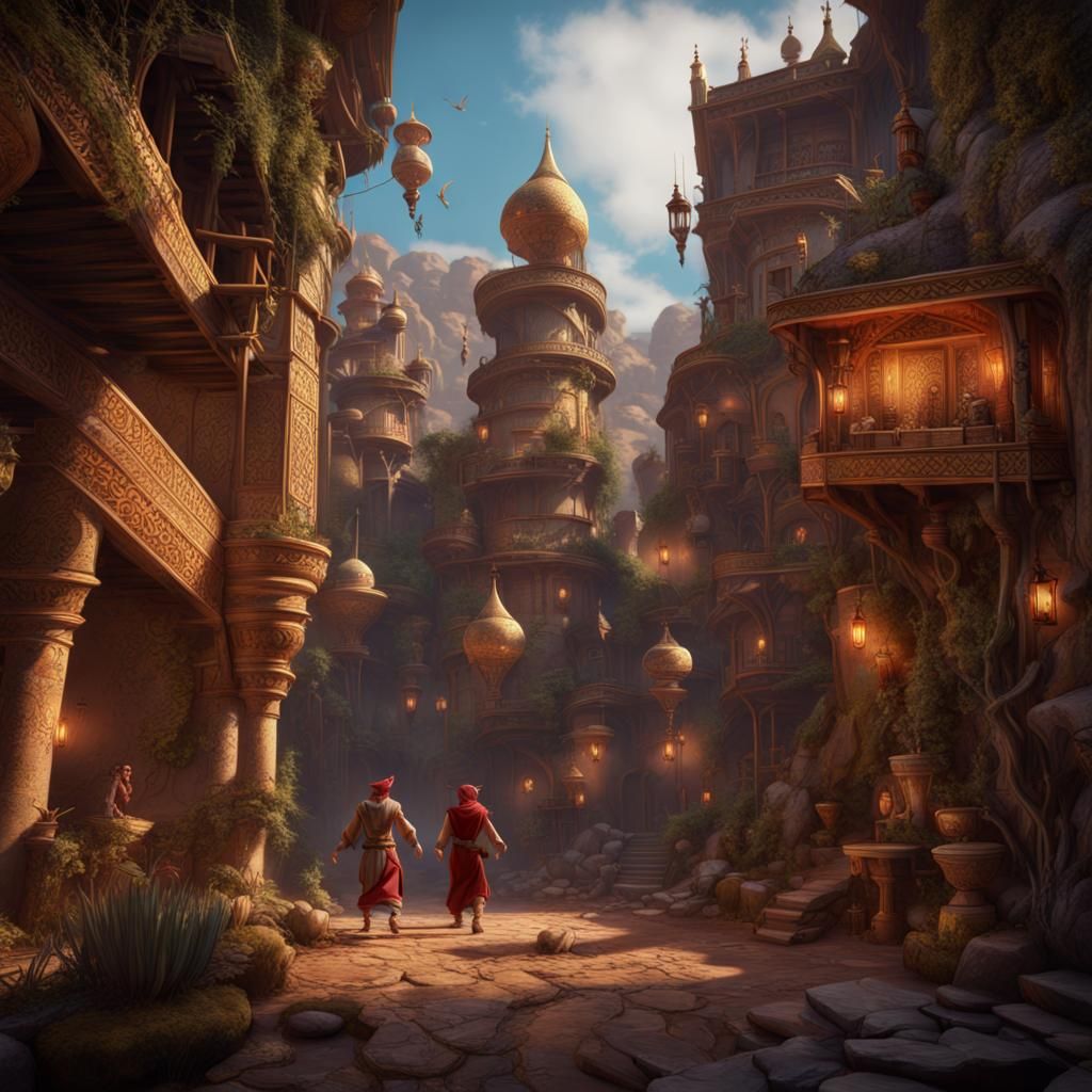 Ali Baba and the Forty Thieves Art