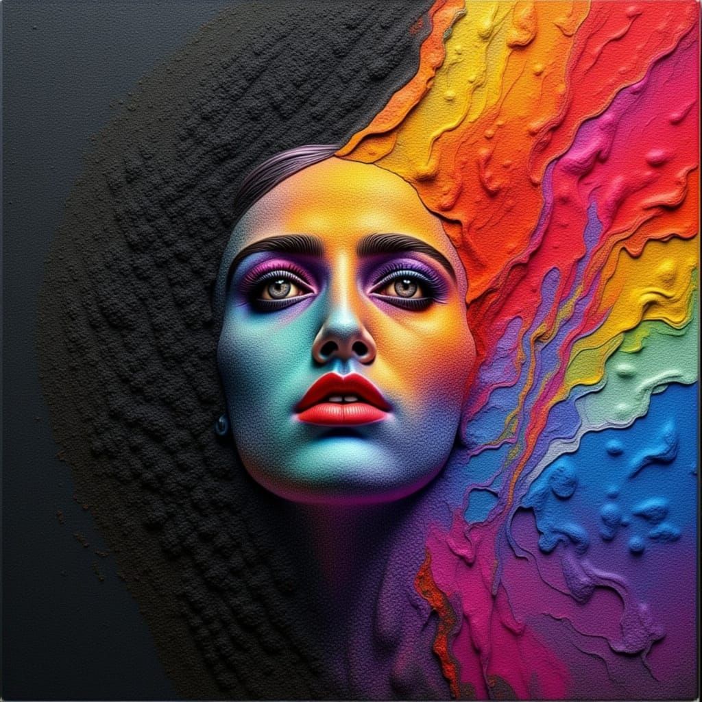 Abstract Diagonal Color Spectrum in Digital Art Style