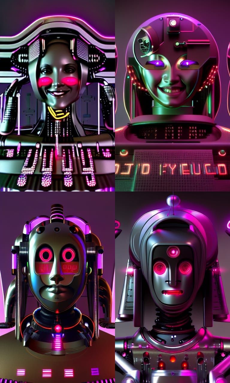 Retrofuturistic Gynoid Art Deco Concept