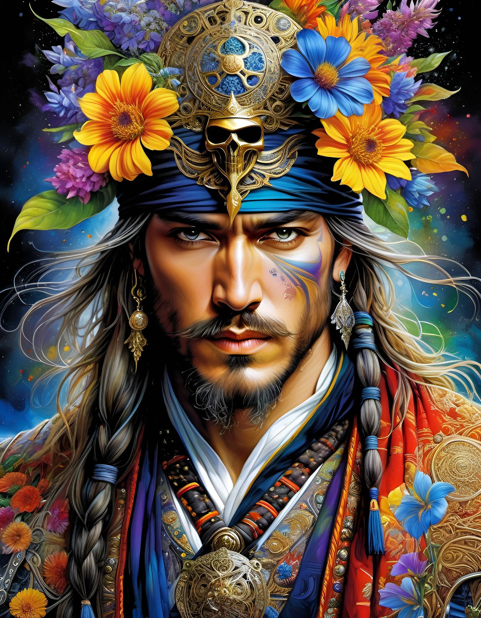 Hyperdetailed Norse Pirate Ninja God Man