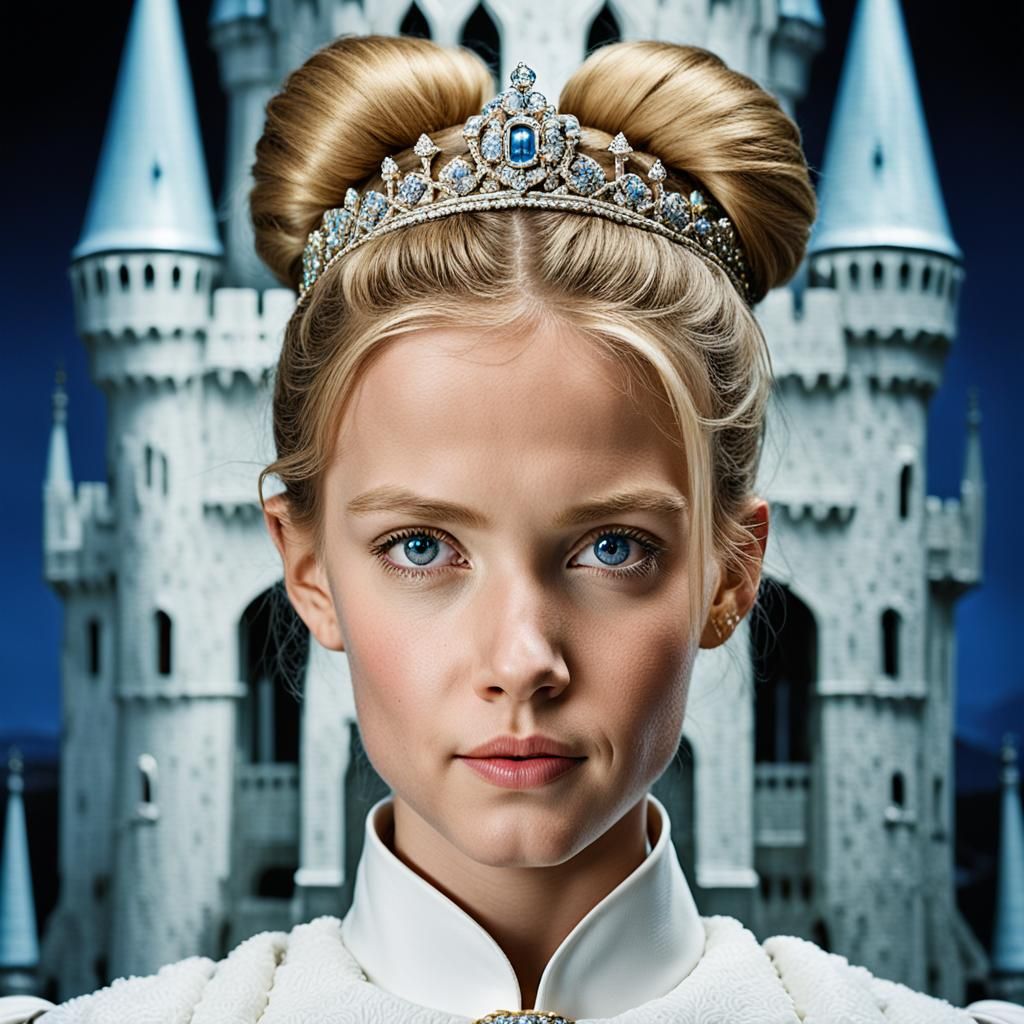 Princess Portrait with Tower Hairstyle