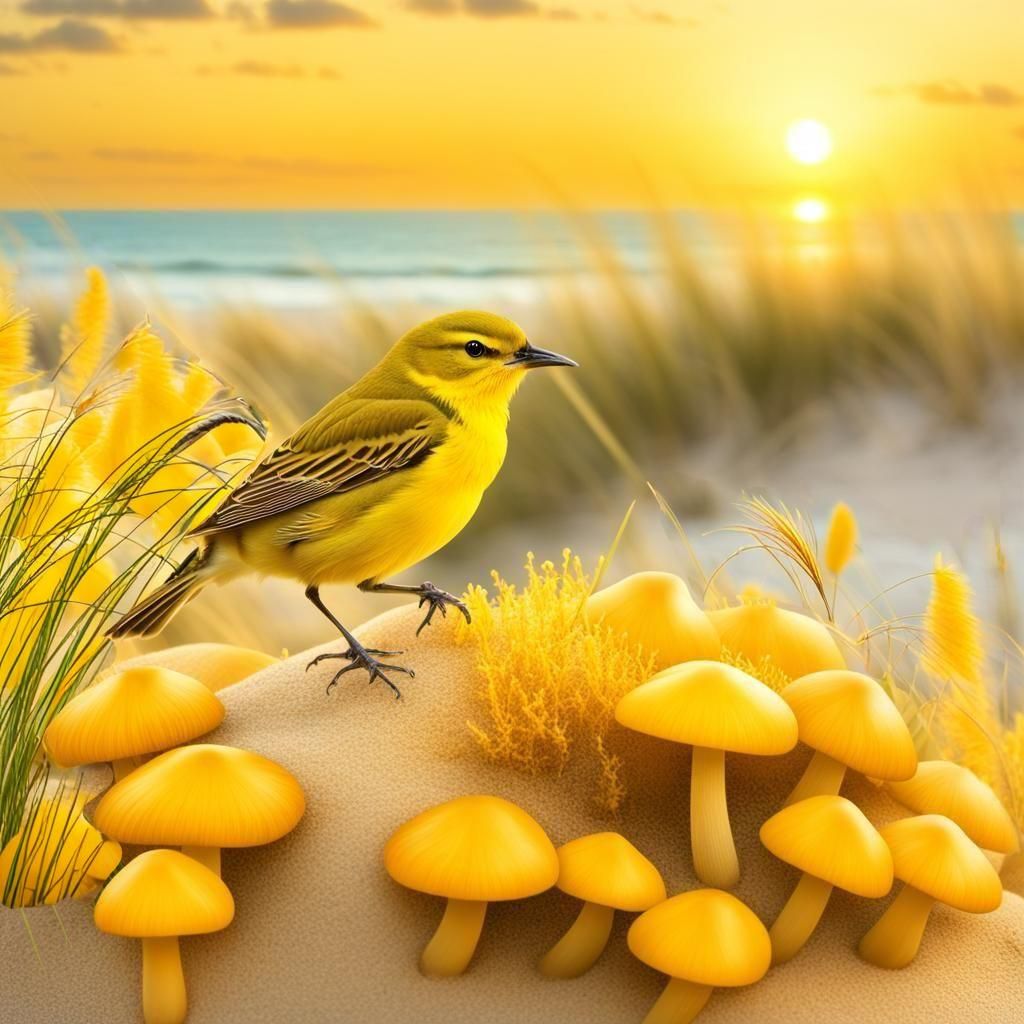 Golden Pampas Grass in the Wind