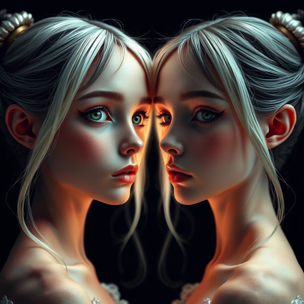 Twin Sisters in Eerie Symmetry