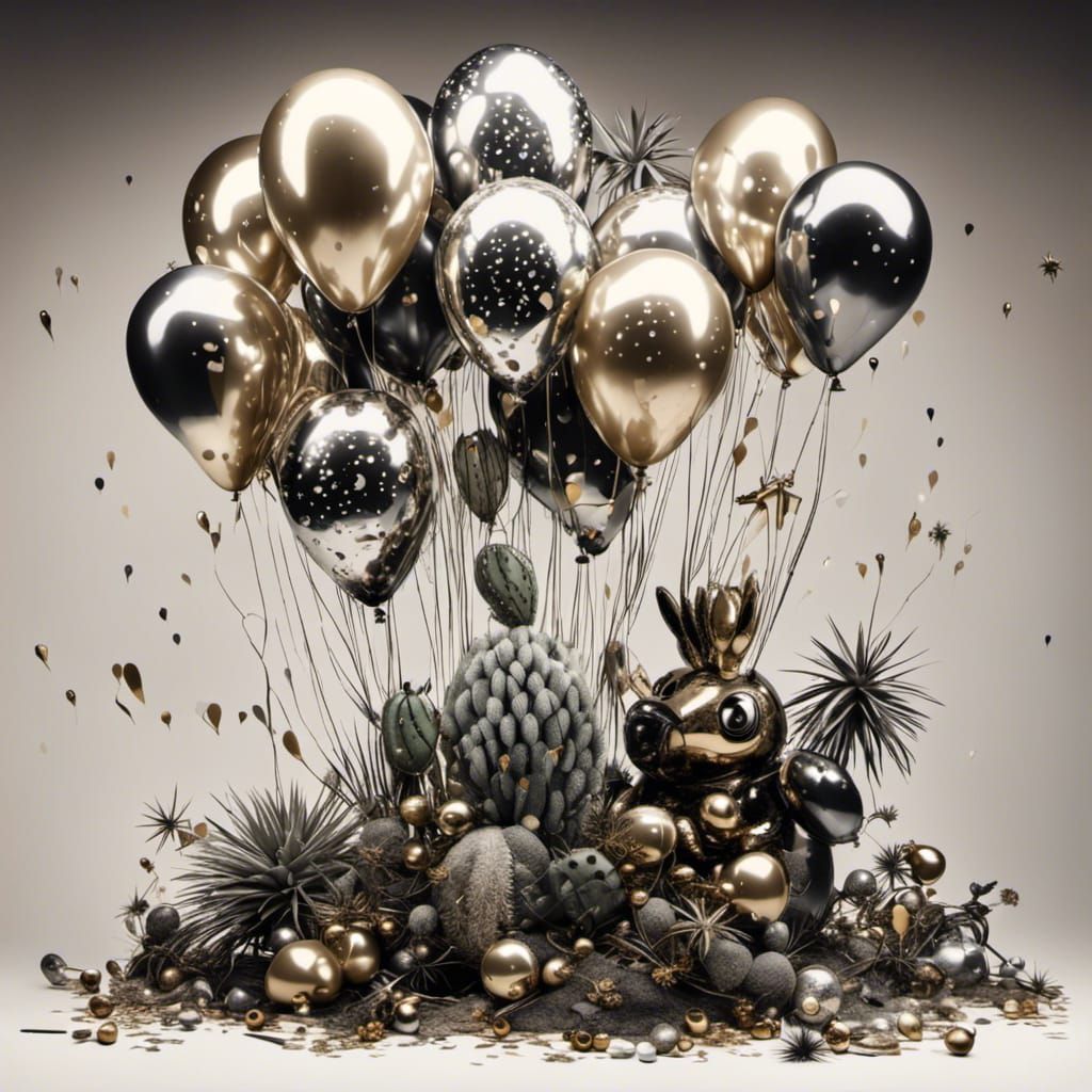 Balloons Surrounded by Cactus and Thorns