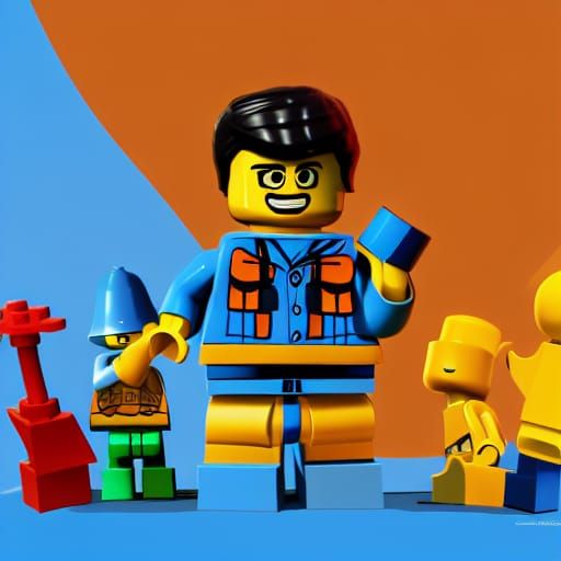 Lego Design in Pixar 3D Digital Art Style