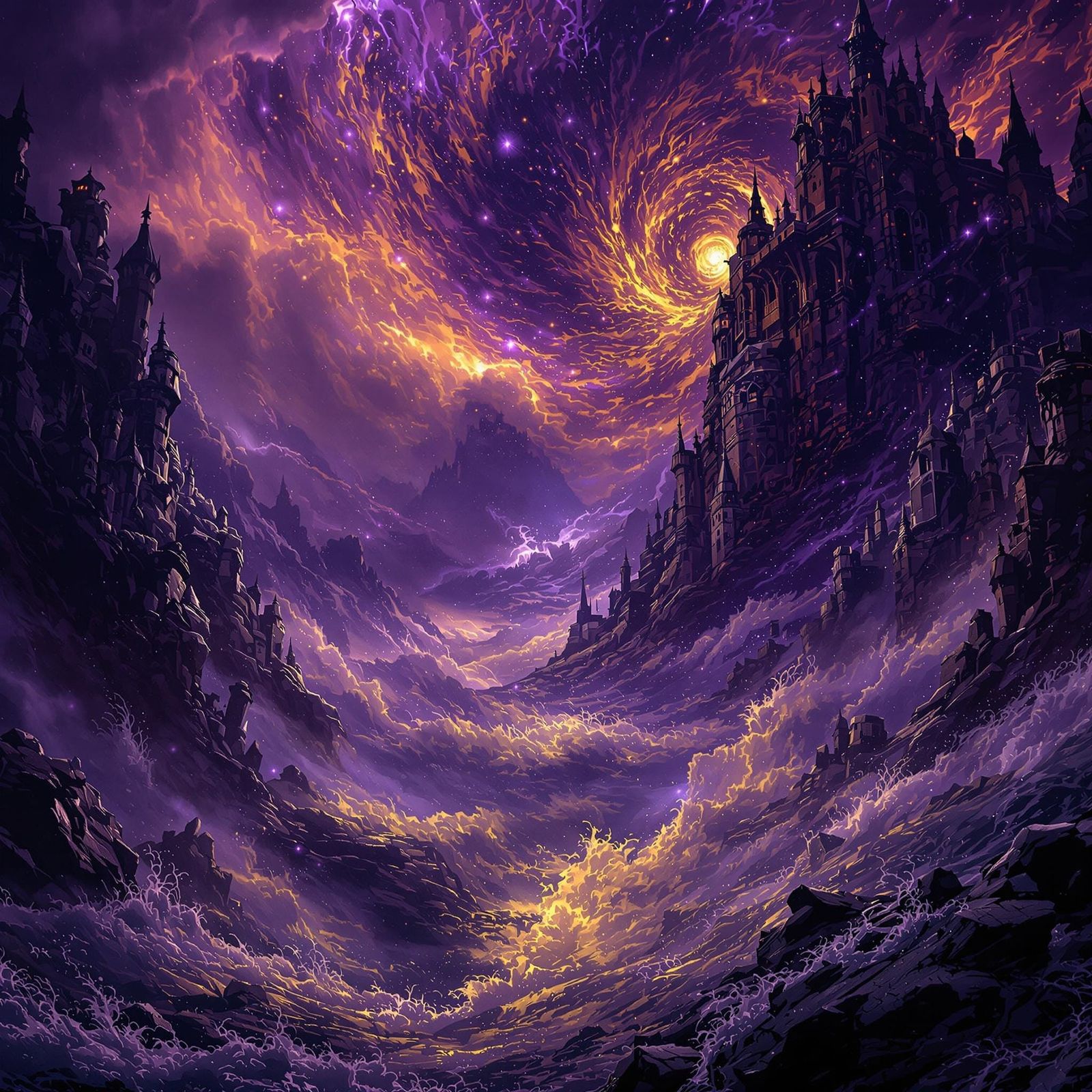 Dark Fantasy Tempest in Hyperdetailed 8k Resolution