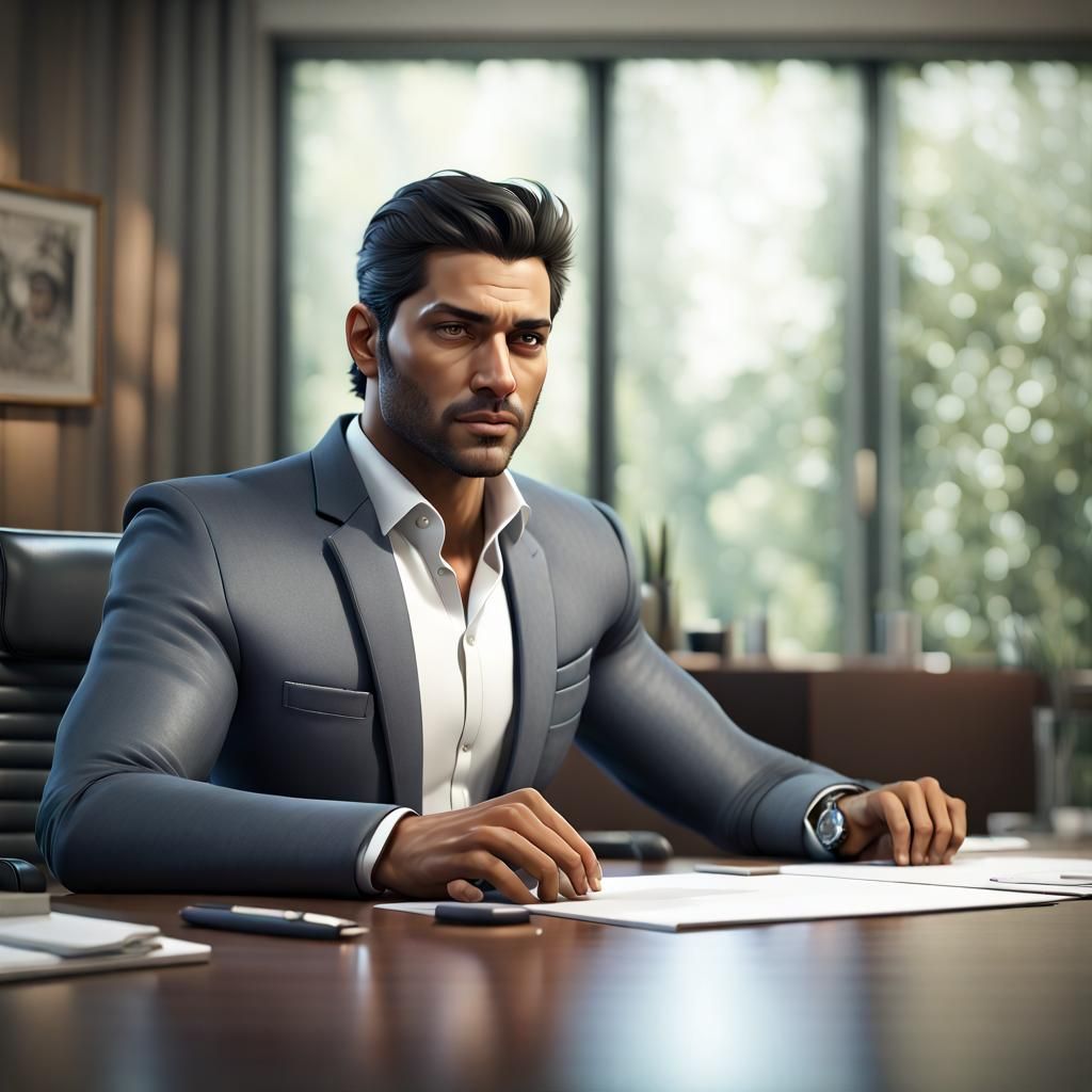 East Indian Professional: Hyperrealistic 3D Portrait