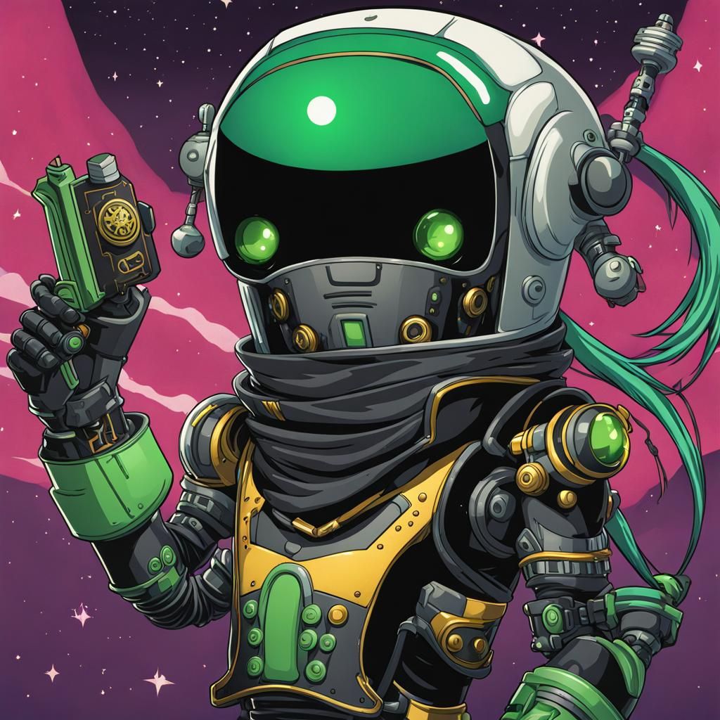 Cartoon Space Pirate: Kid Orion Black