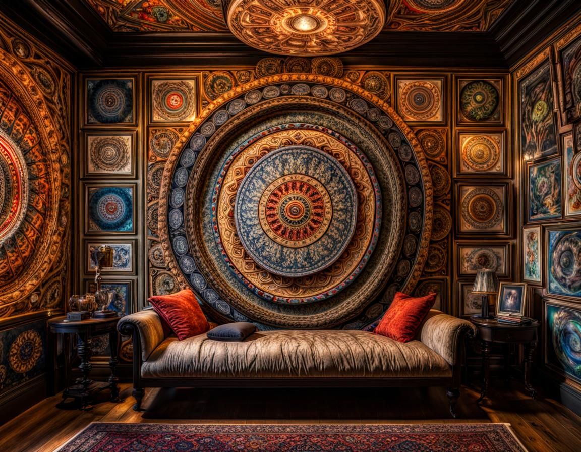 Intricate Mandala Art in Druid Hideaway