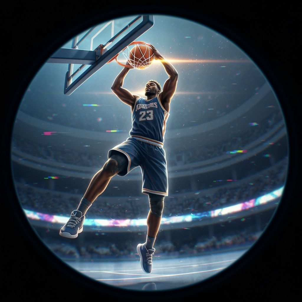 Basketball Slam Dunk NFT in Cyberpunk Style