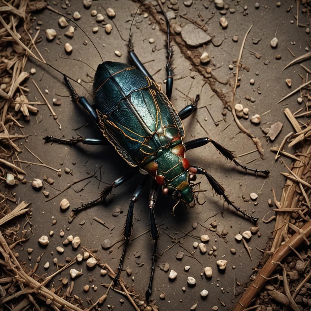 Detailed Macro Image of a Cricket Bug