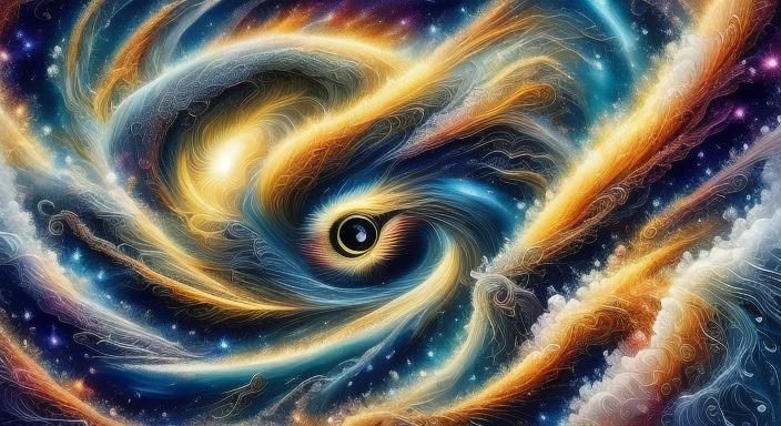 Kawaii Surfer Riding Cosmic Comet