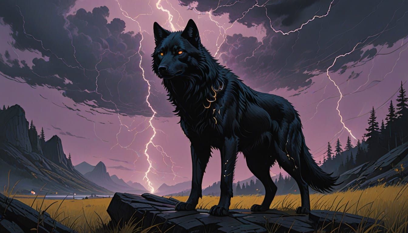 Midnight Tempest Enchantress Radiates Electrifying Allure