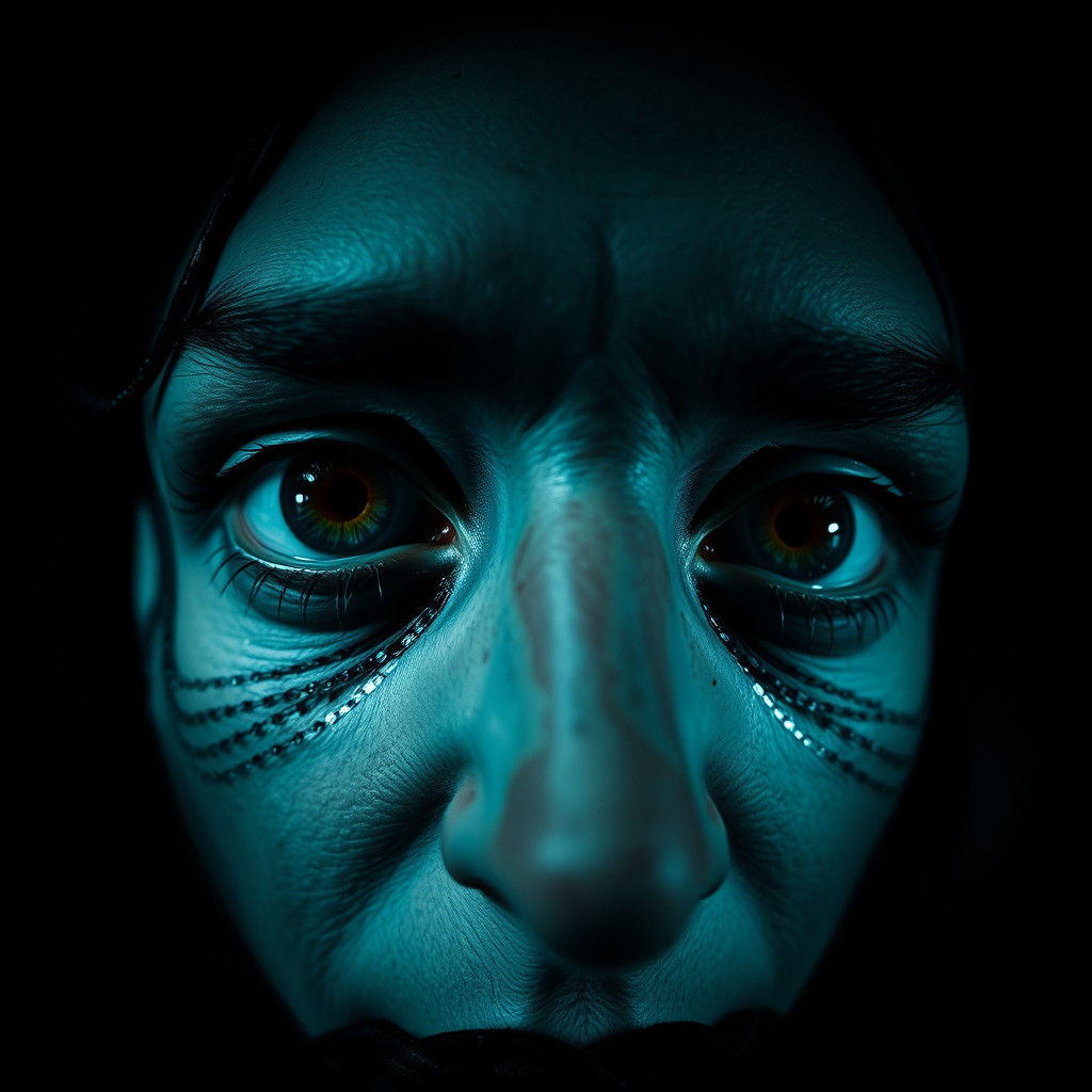 Macabre Eyes in Dark Gothic Rococo Style