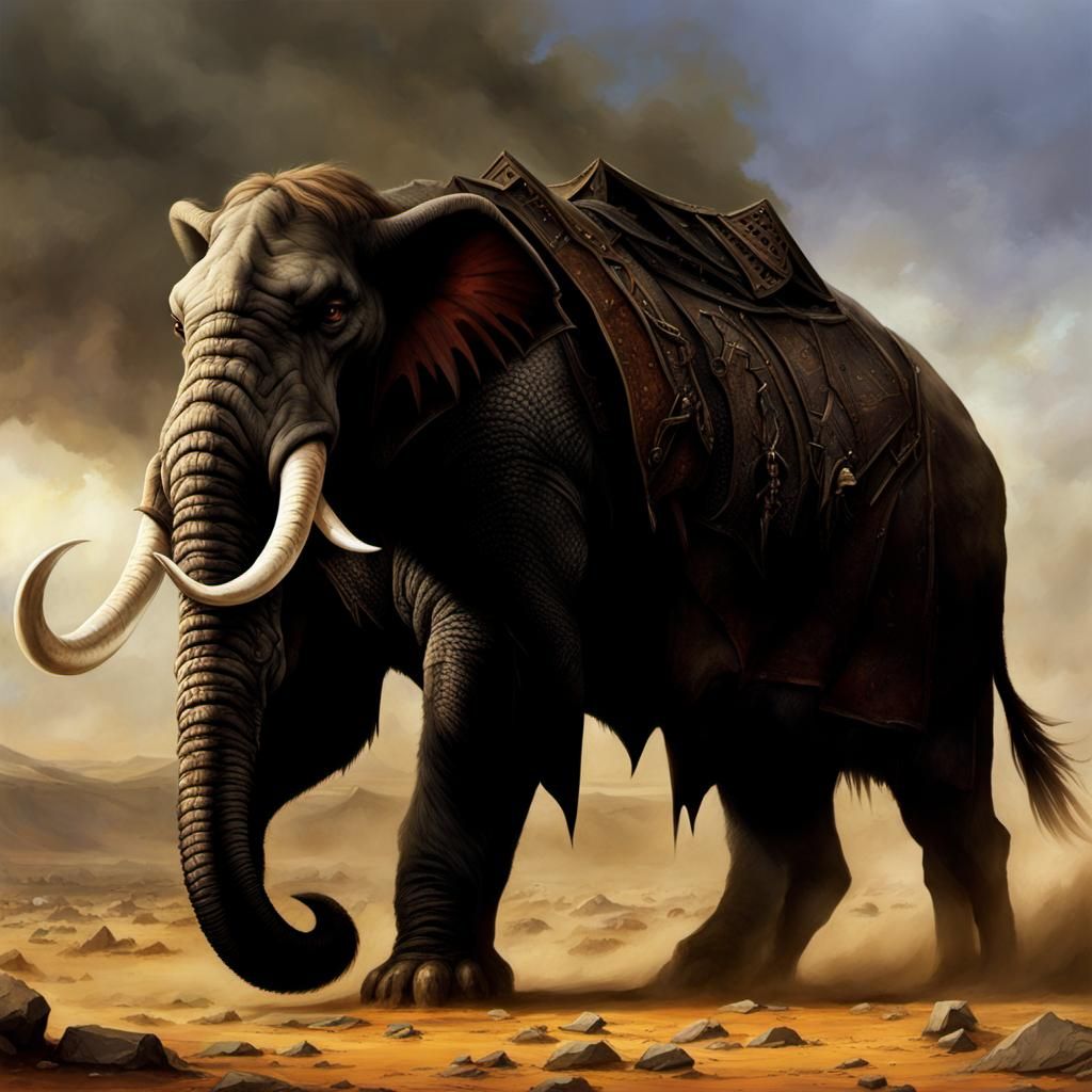 Ferocious Mûmakil: Middle-earth's War Beast in Dark Fantasy