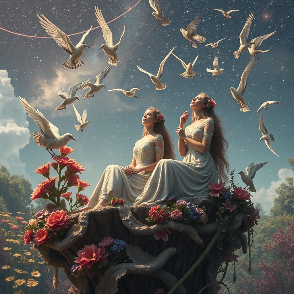 Celestial Women in Fairytale Flower Network