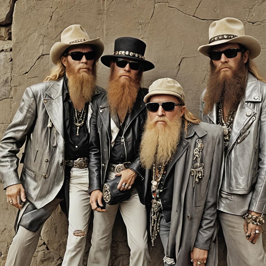 ZZ Top's Sharp Dressed Men: An AI Rendition