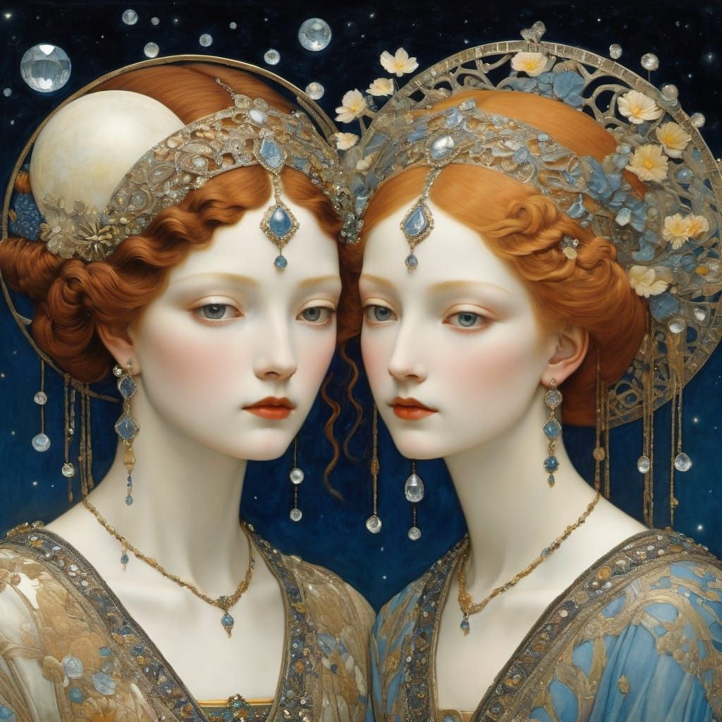 Ethereal Beauty and Love in Intricately Detailed Artistic St...