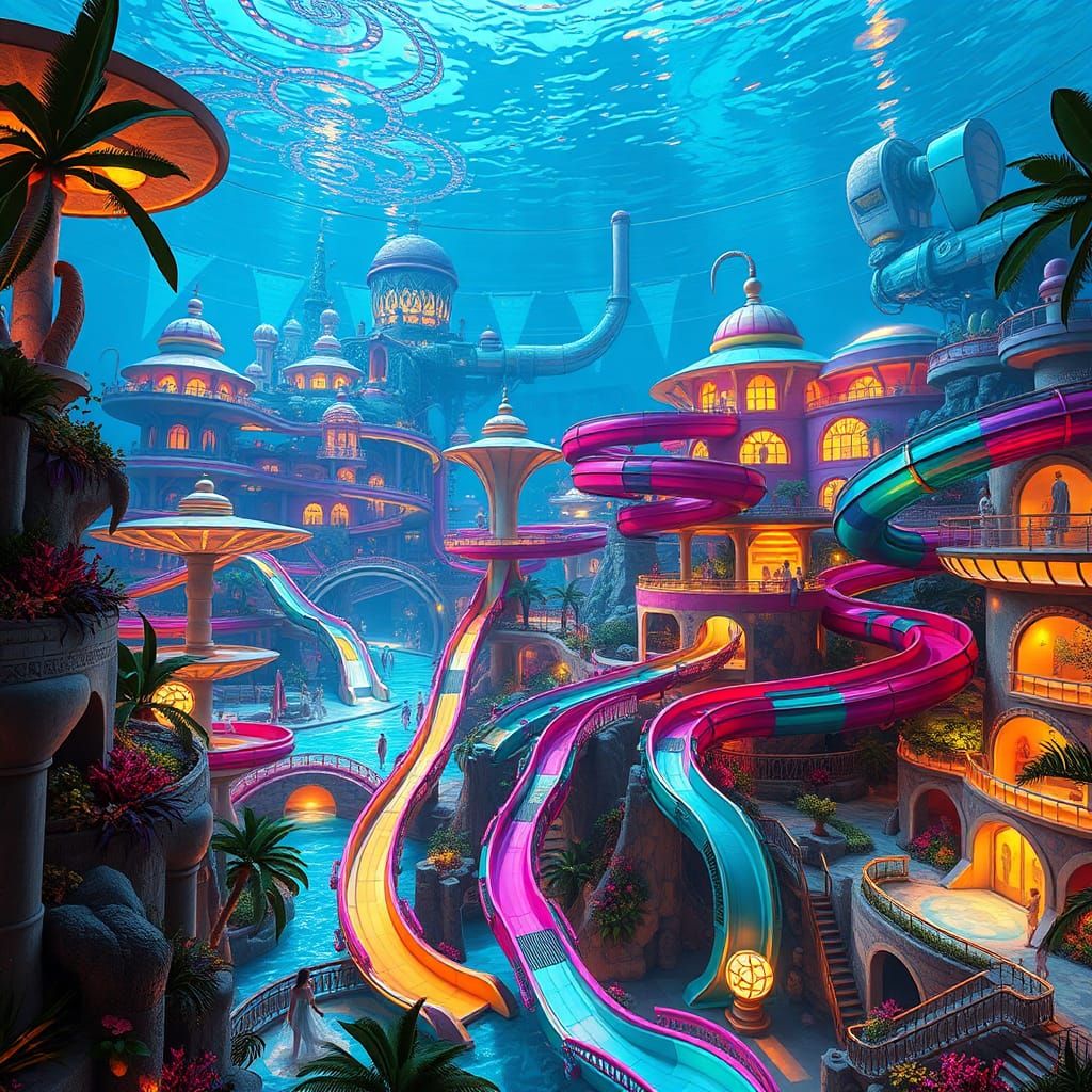 Aqua Venture: Futuristic Atlantis Water Park