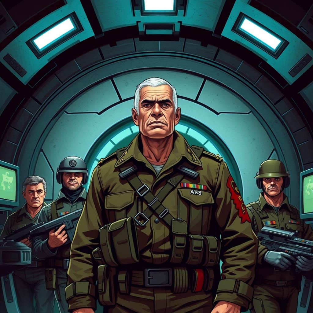 G.I. Joes in Secret Bunker with Mr. Whiskers