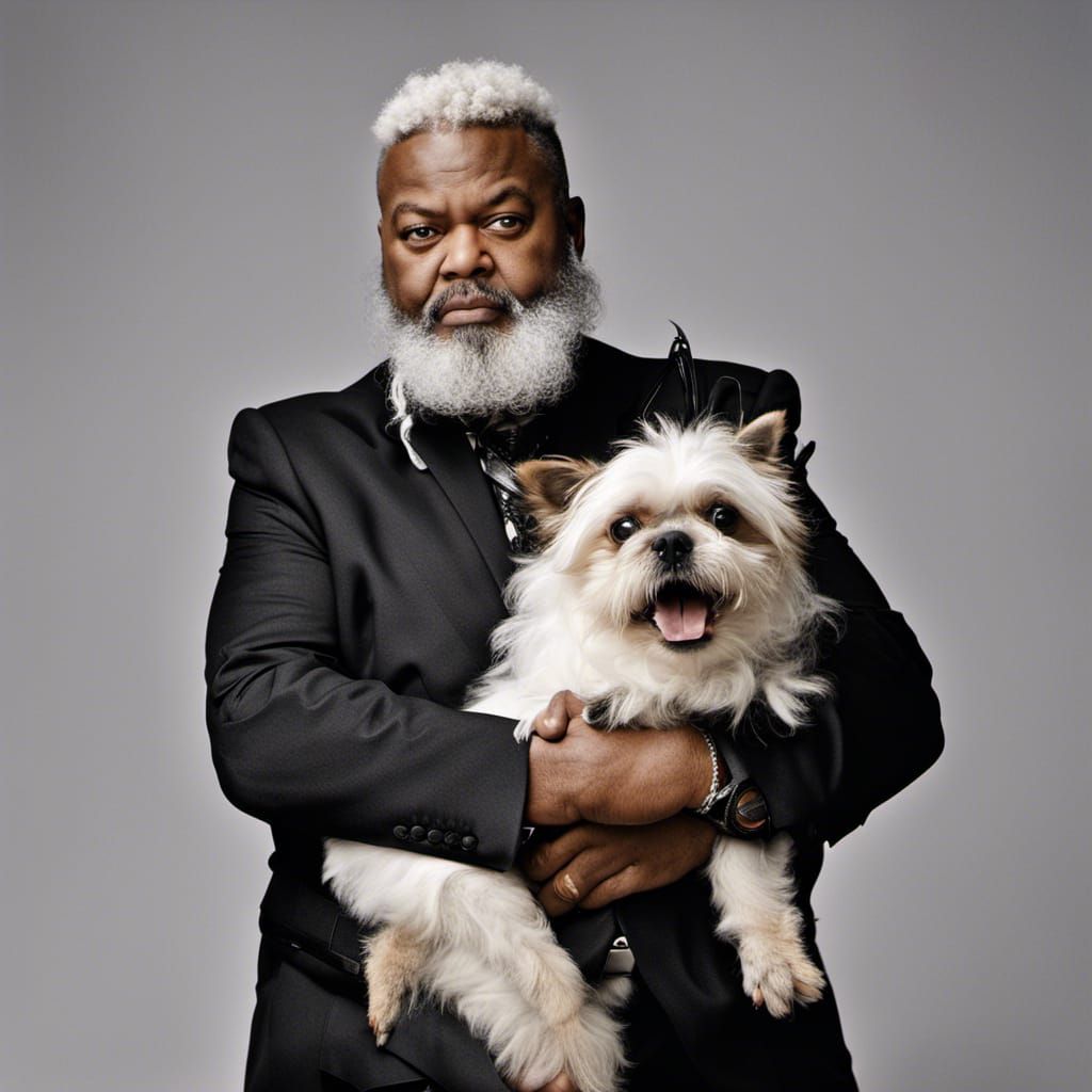 Two Punk Dancers with Dog: Professional Portrait