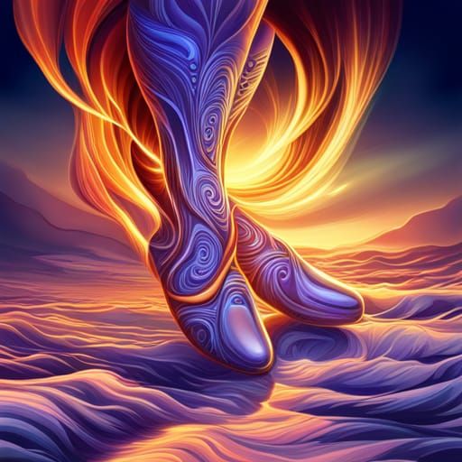 Abstract Lightning Greaves in Fractal Vector Style